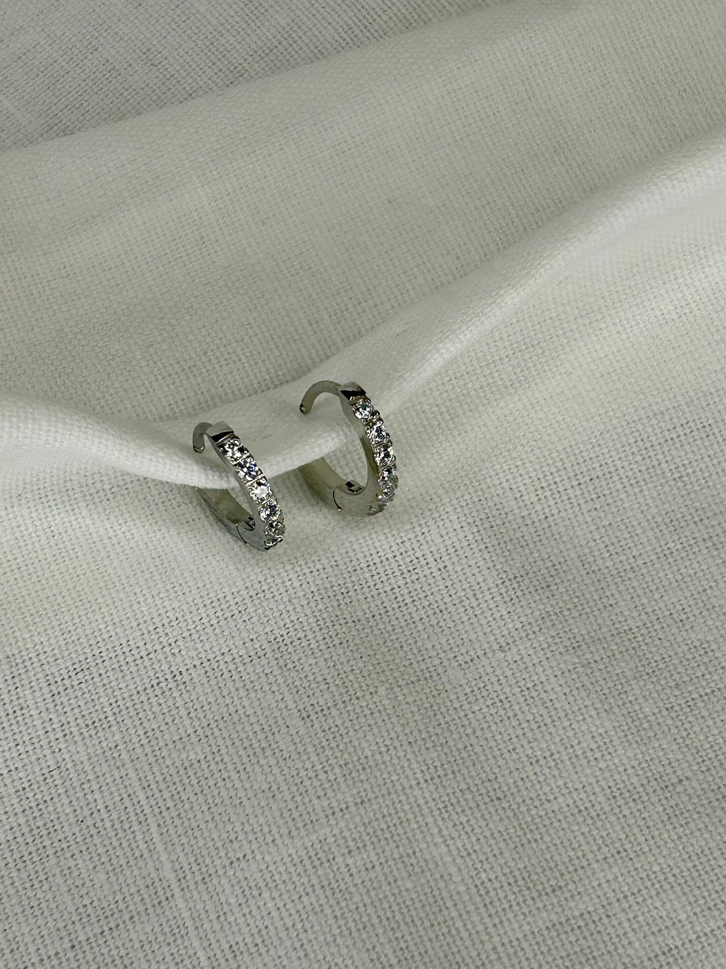 Endura Silver CZ Huggie 12mm