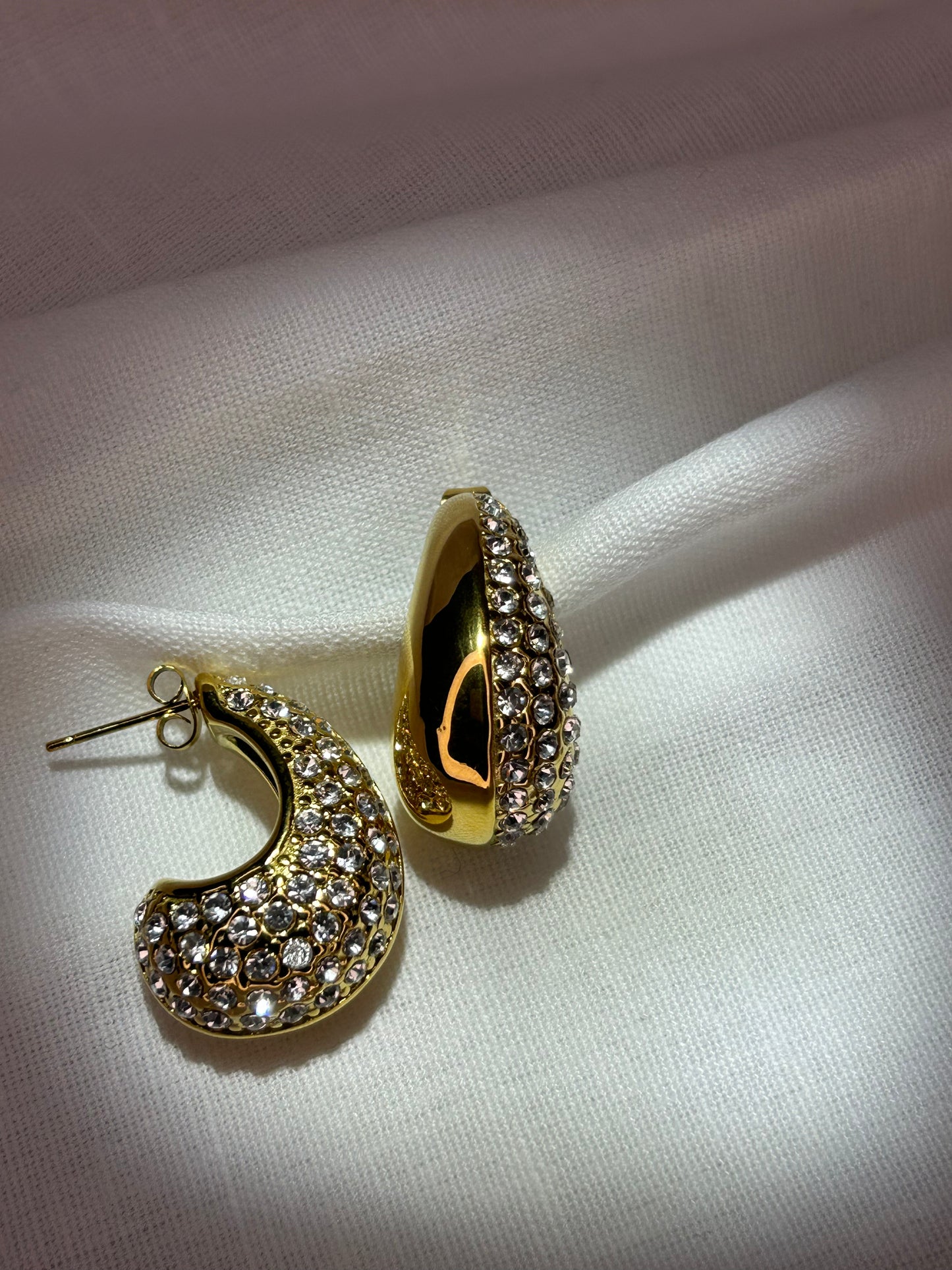 Medium CZ Dome Earring