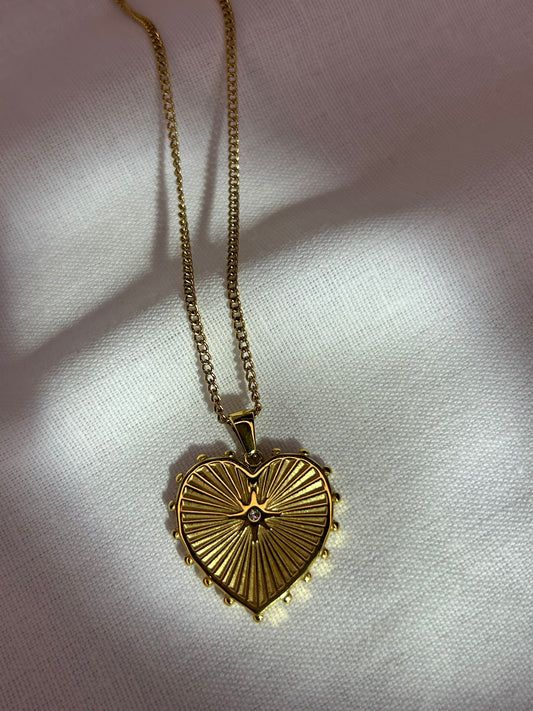 CZ Double Sided Heart Chain