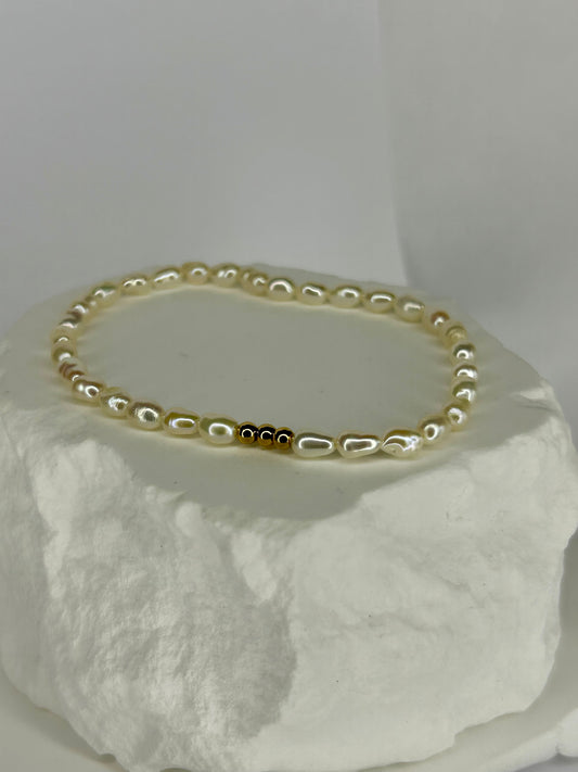 Pearl, Gold & Silver Bracelet Set 3