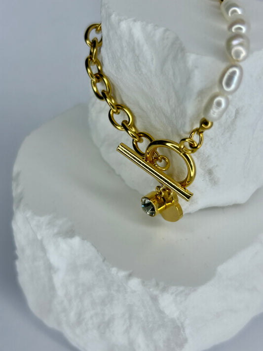 Pearl & Chain Bracelet