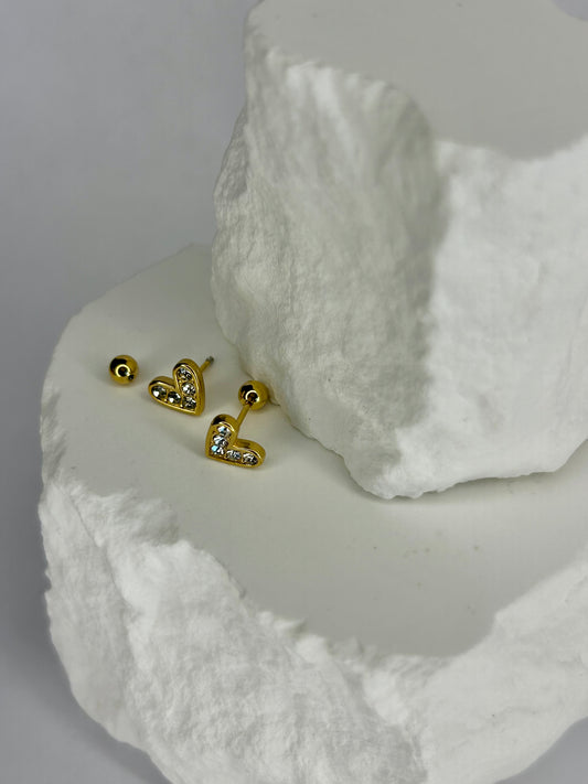 Heart CZ Stud