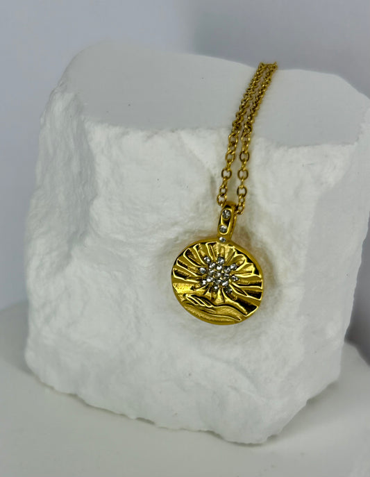 Star CZ & Mountain Necklace