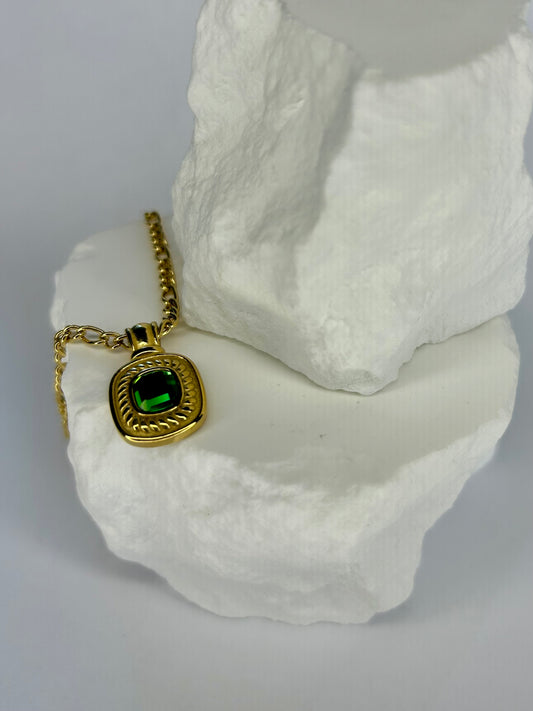 Green CZ Necklace