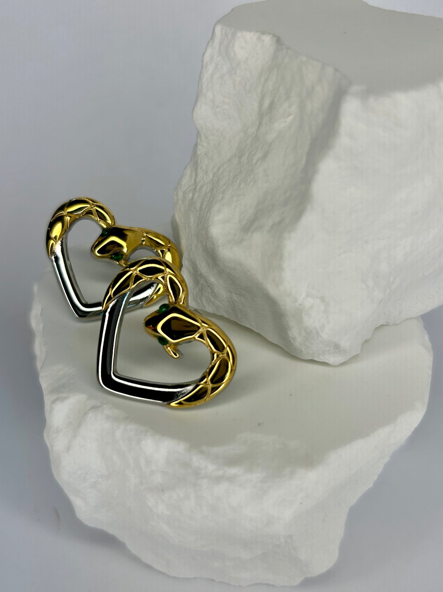 Snake Heart Earrings