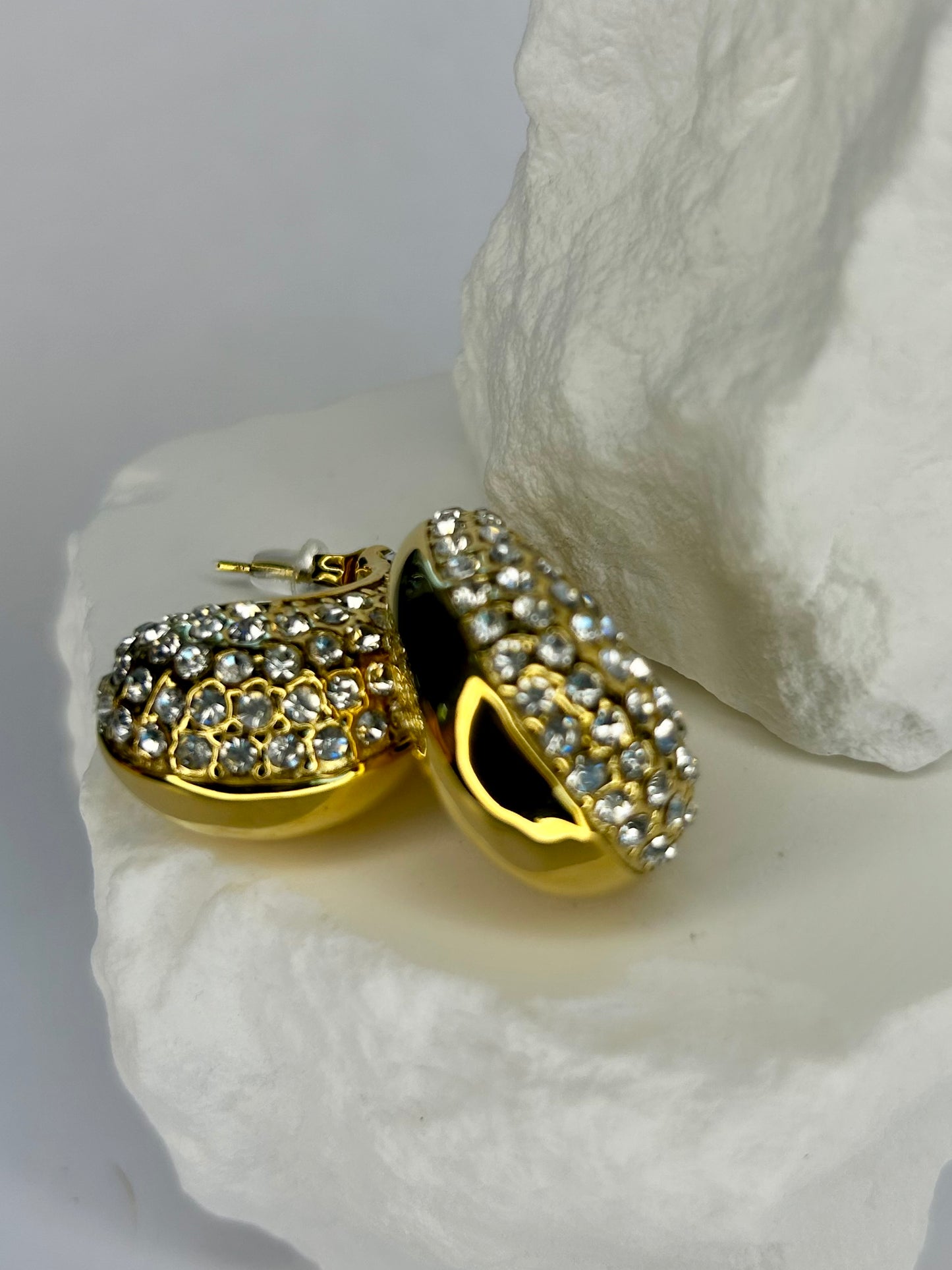 Medium CZ Dome Earring