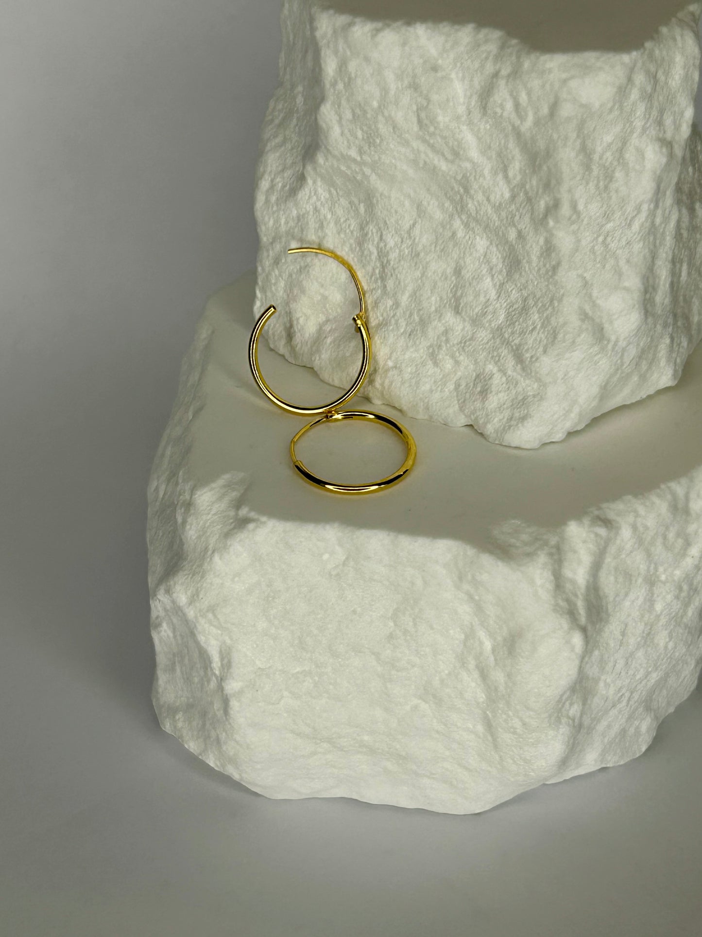 Gold Plated Vermeil 15mm Thin Hoop