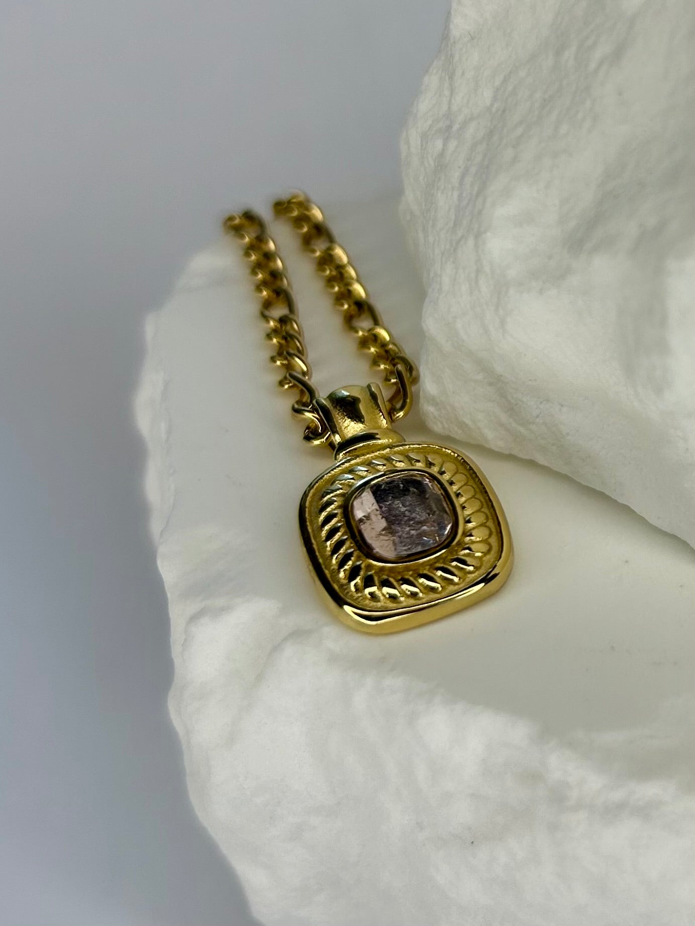 Pink CZ Necklace