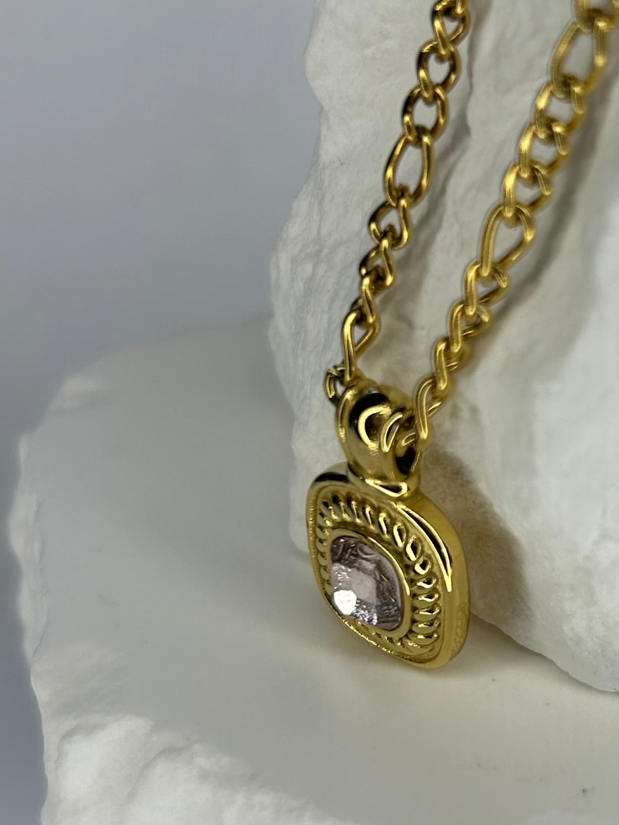 Pink CZ Necklace