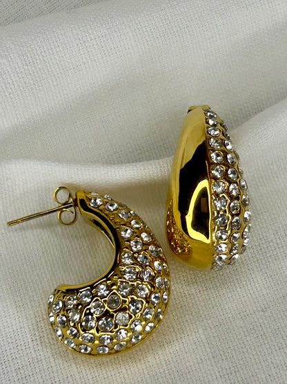 Medium CZ Dome Earring