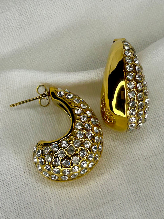 Medium CZ Dome Earring