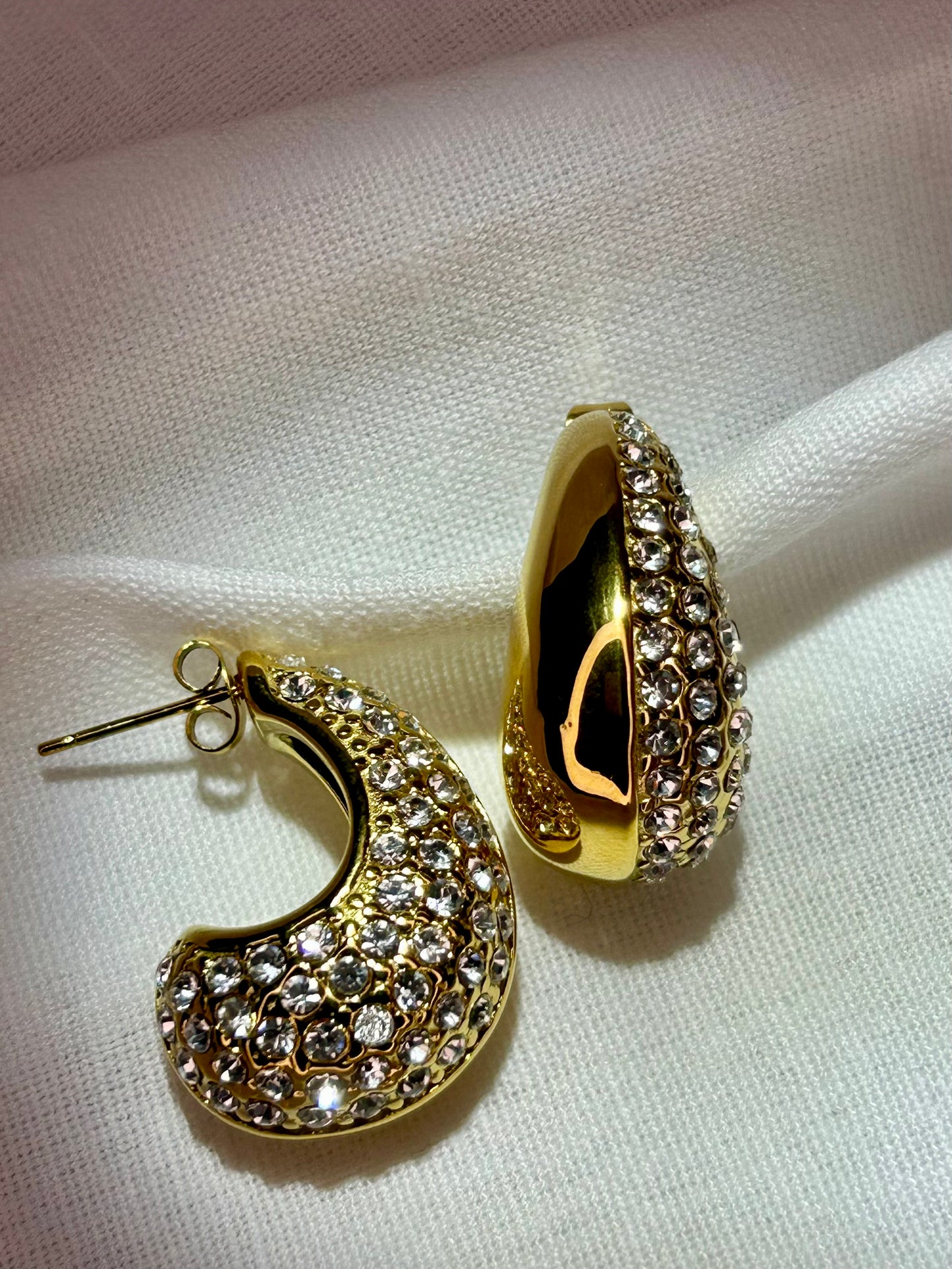 Medium CZ Dome Earring