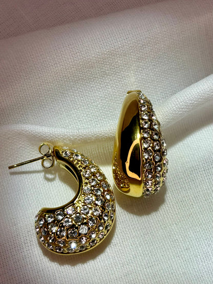 Medium CZ Dome Earring