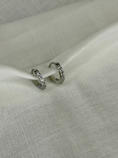 Endura Silver CZ Huggie 12mm