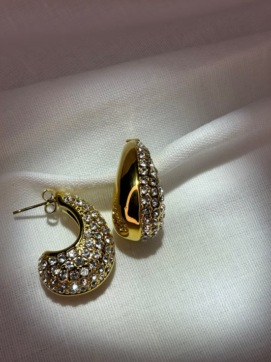 Medium CZ Dome Earring