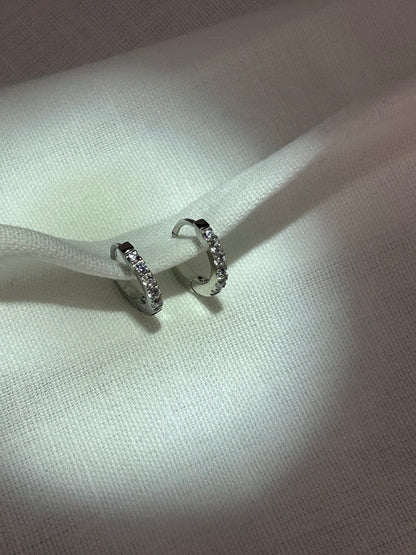 Endura Silver CZ Huggie 12mm
