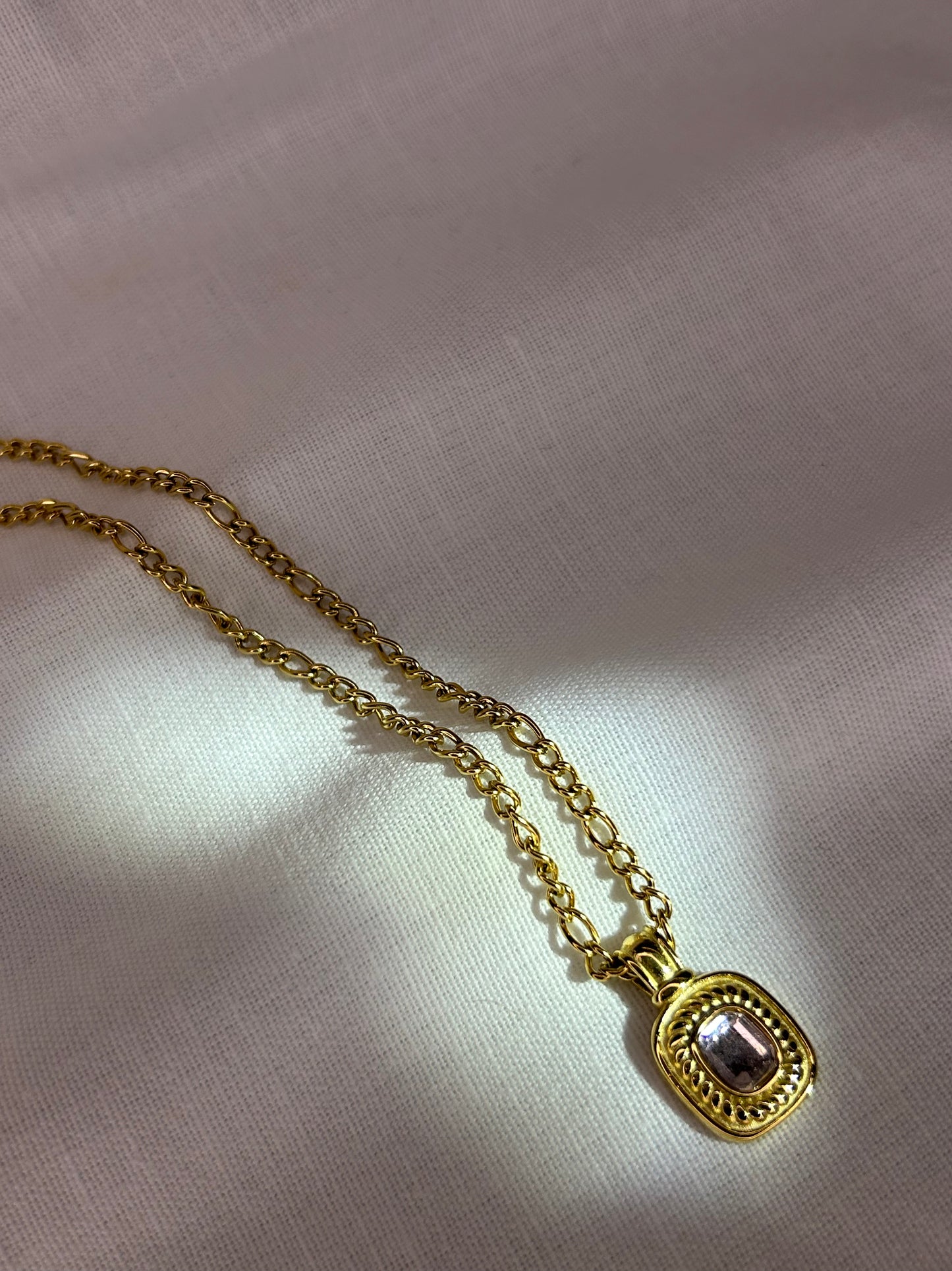 Pink CZ Necklace