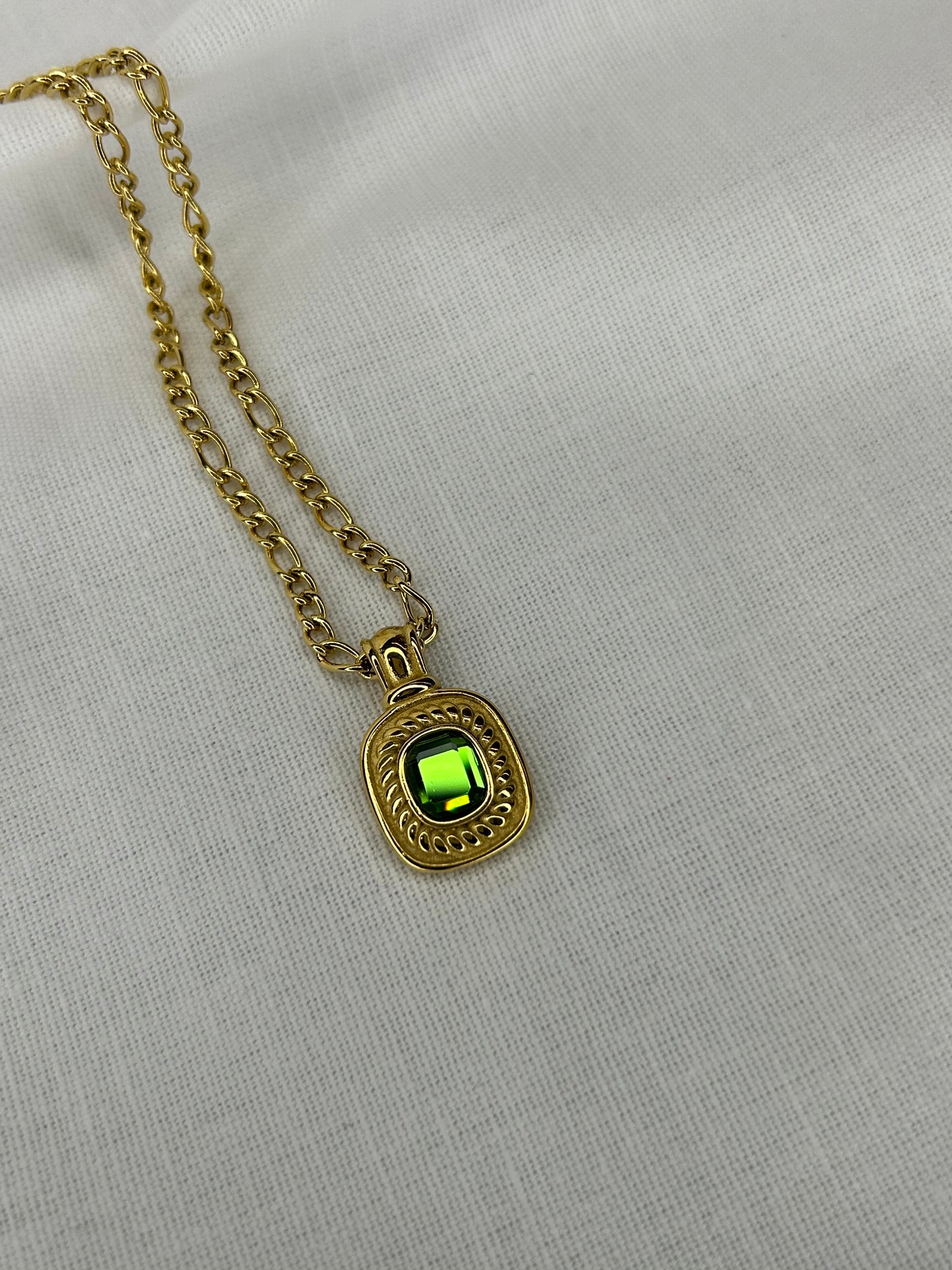 Green CZ Necklace