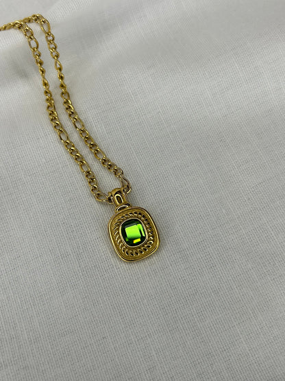 Green CZ Necklace