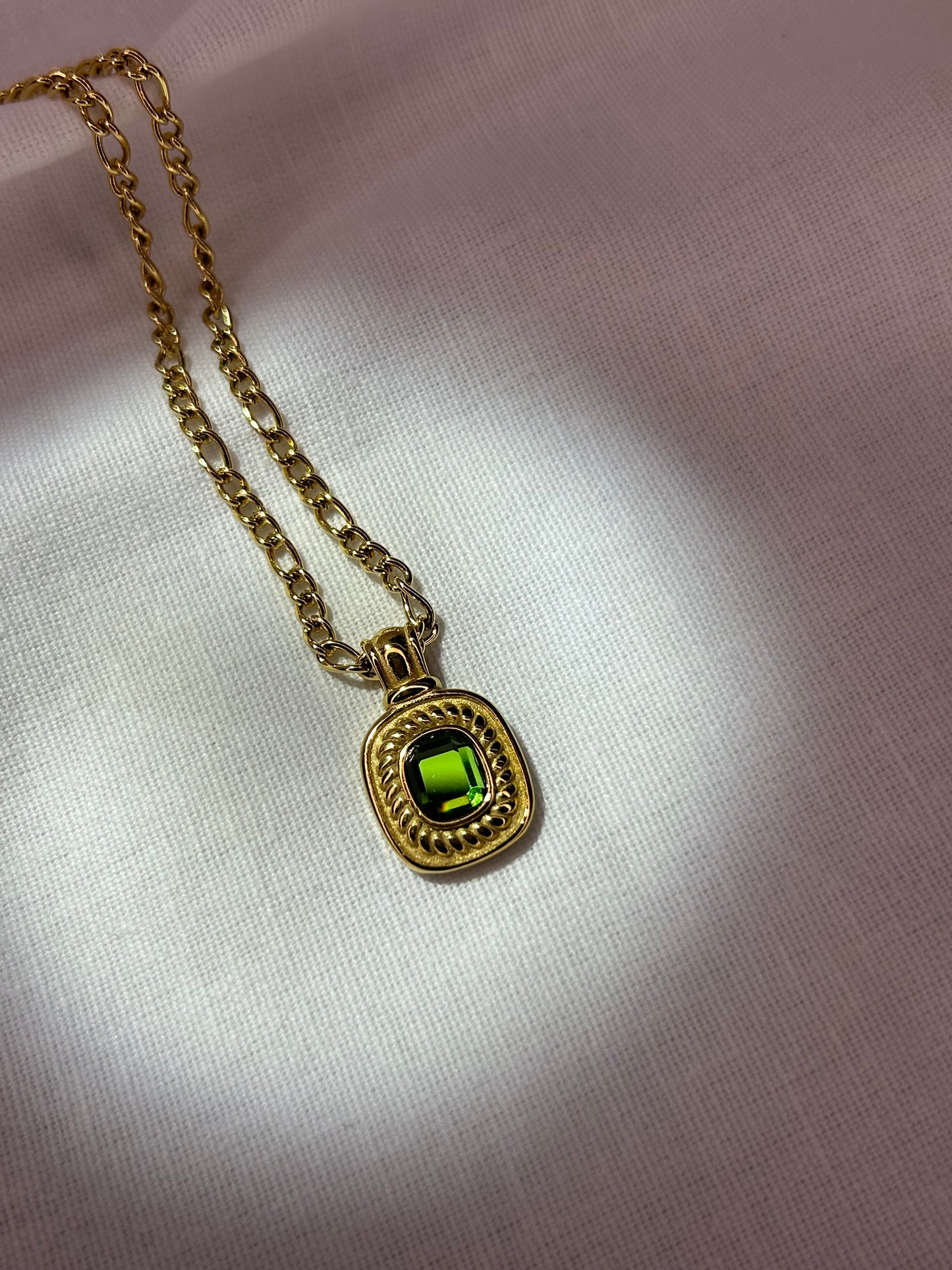 Green CZ Necklace