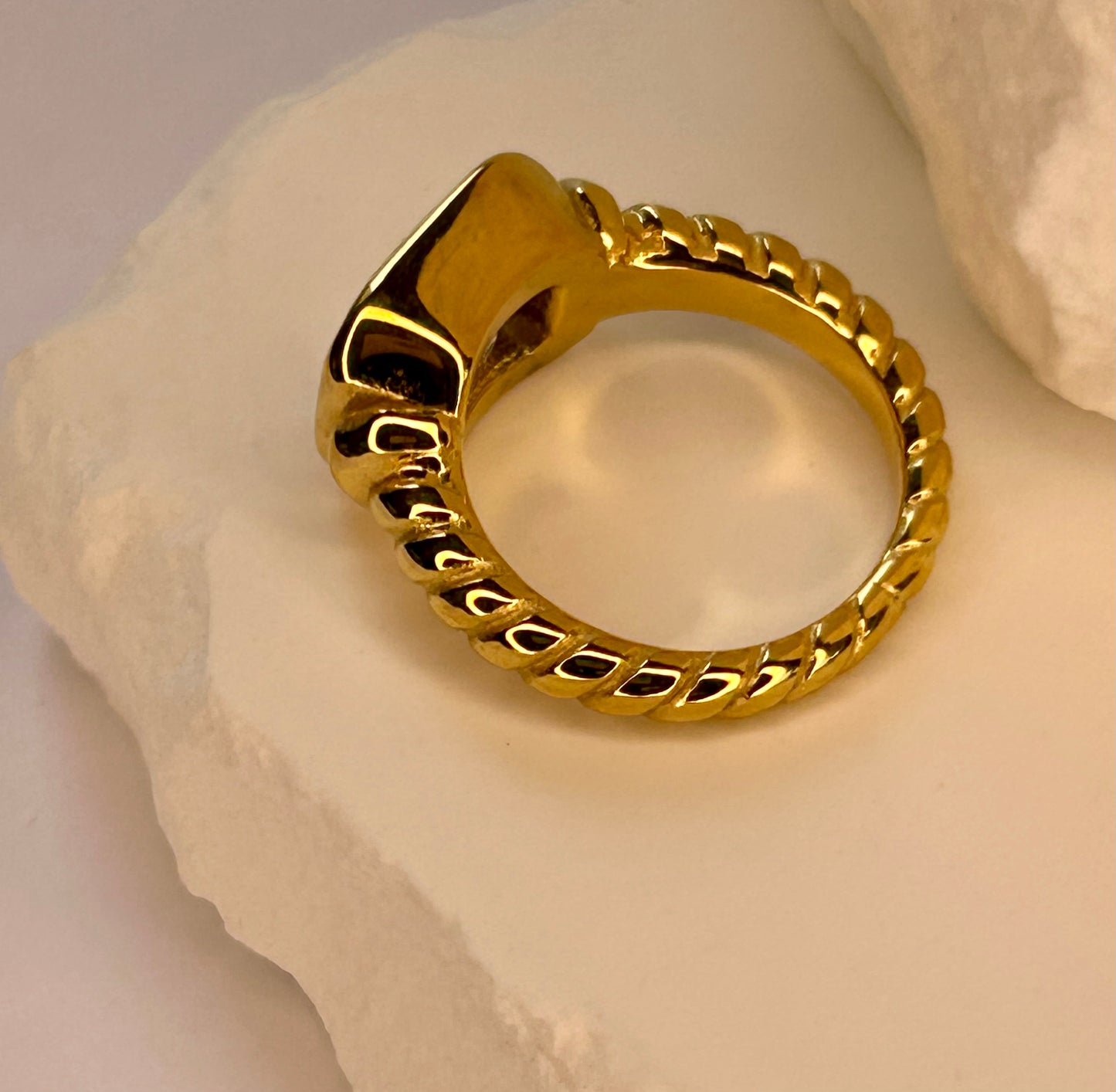 Clear CZ Twist Ring