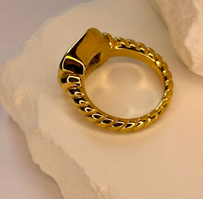 Clear CZ Twist Ring