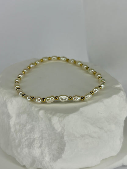 Pearl, Gold & Silver Bracelet Set 3