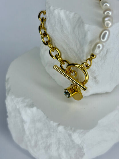 Pearl & Chain Bracelet