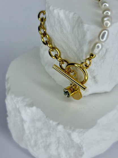Pearl & Chain Bracelet