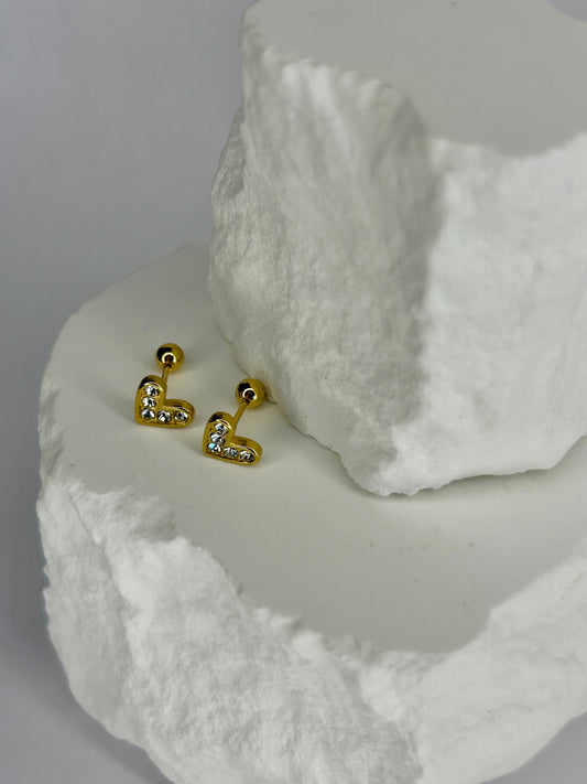 Heart CZ Stud