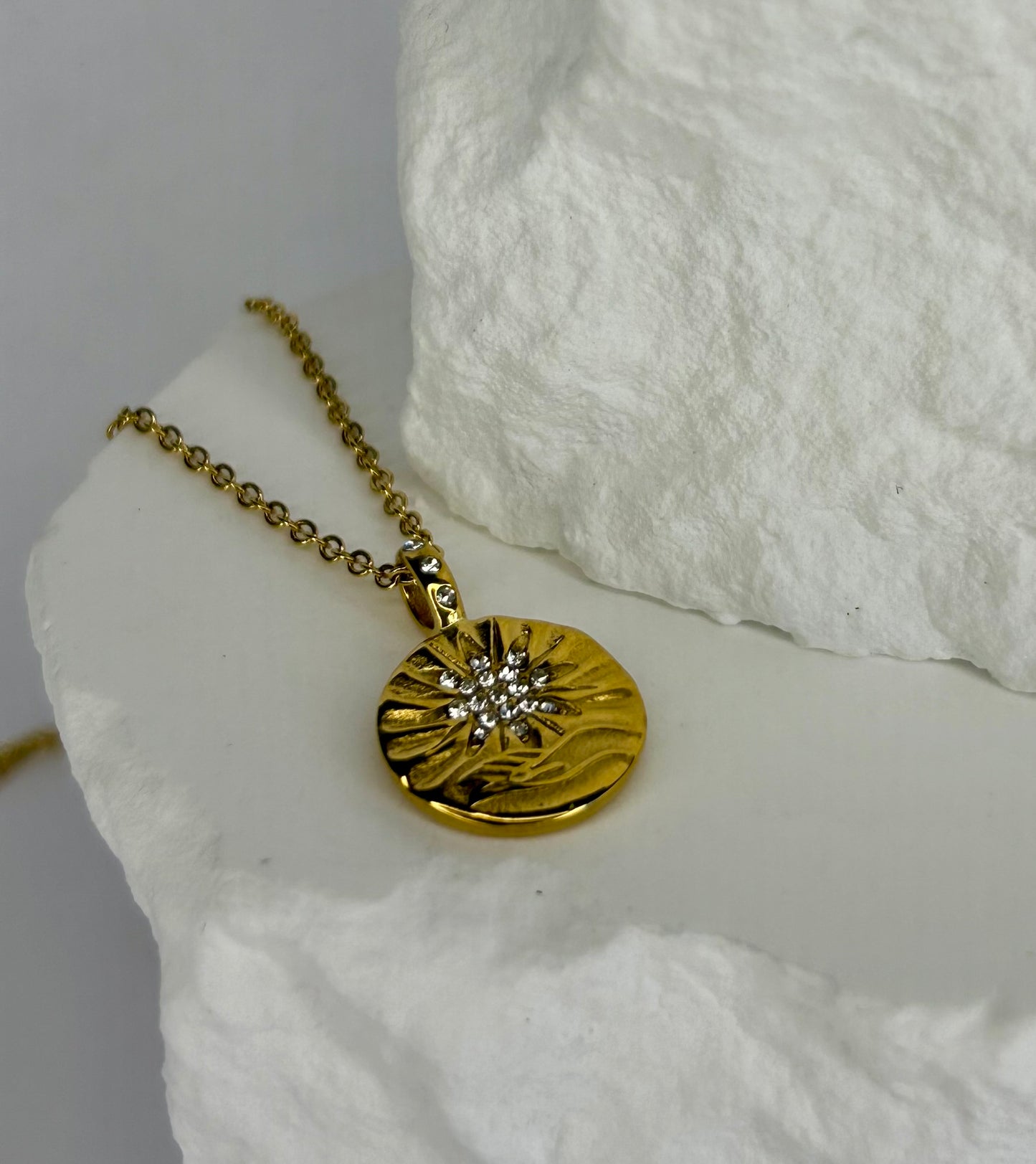 Star CZ & Mountain Necklace