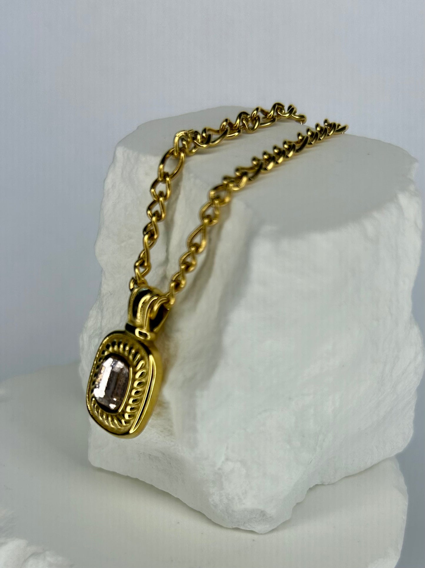 Pink CZ Necklace