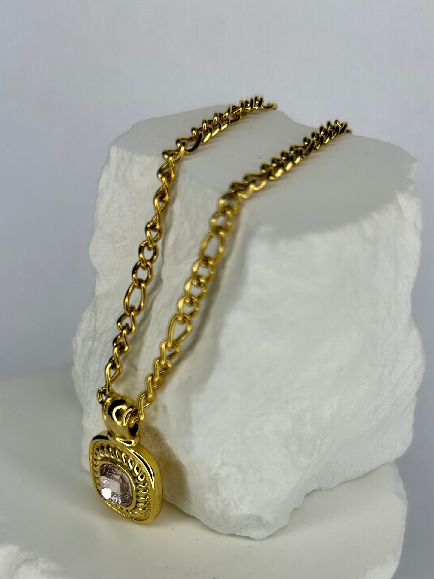 Pink CZ Necklace