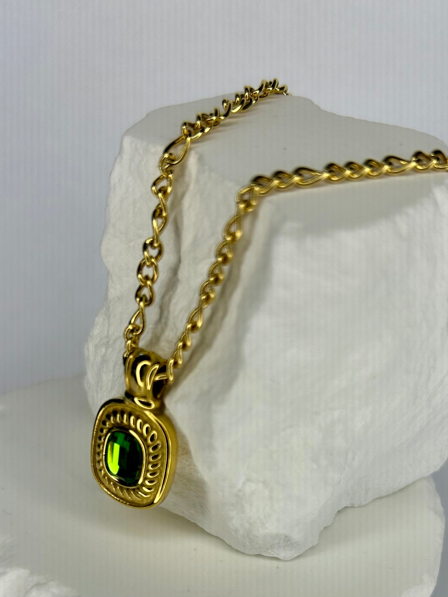 Green CZ Necklace