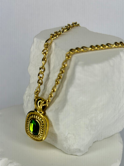 Green CZ Necklace